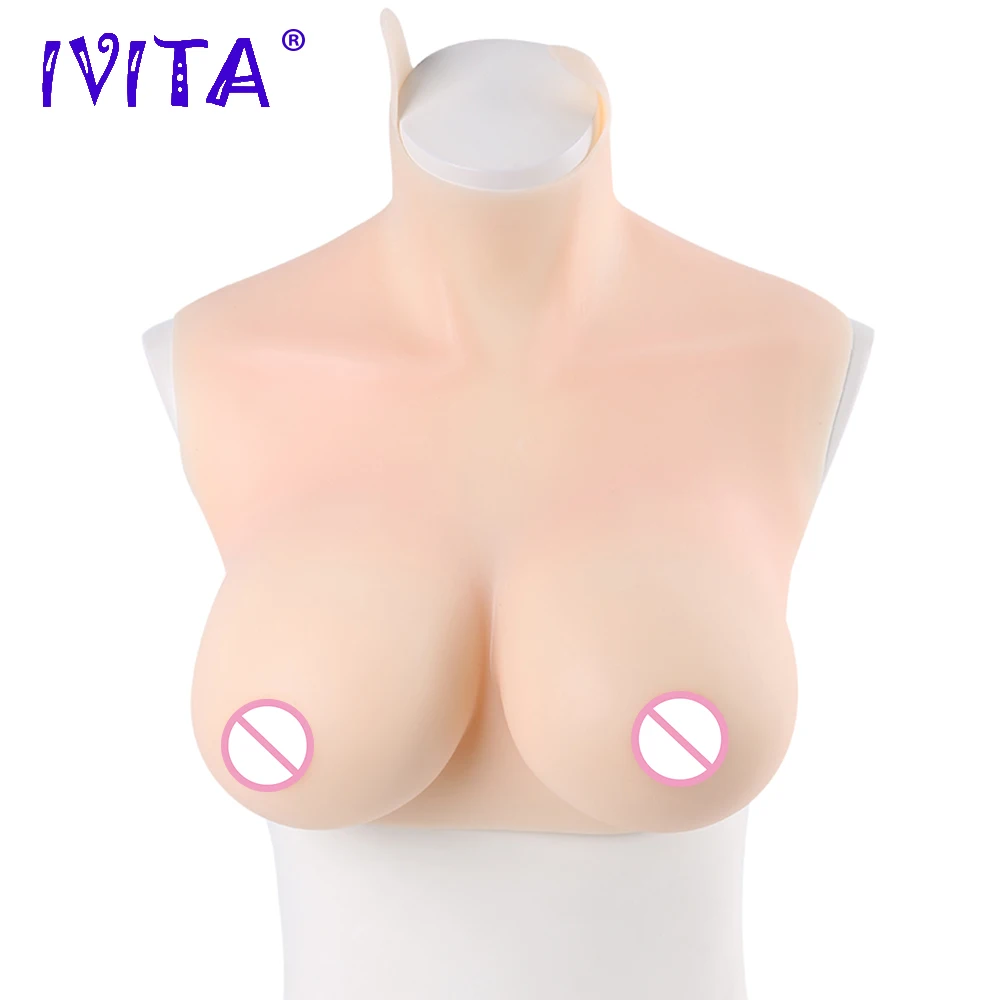 

IVITA Artificial Silicone Breast Forms Realistic Fake Boobs For Crossdresser Transgender Tit Drag Queen Shemale Crossdressing