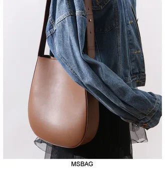 

Cow Leather Handbag 2020 New Casual Bucket Bag Shoulder Diagonal Fashion Luxury Handbags Women Bags Designer