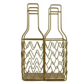

Iron Wall Mount Wine Bottle Rack Display Rack Kitchen Storage Storage Rack Home Decoration