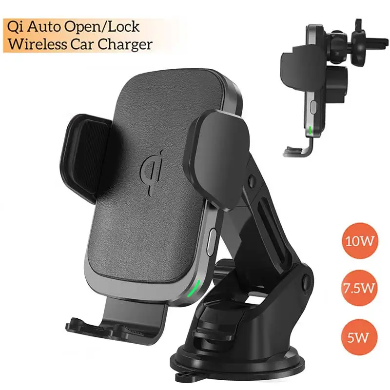 10 Вт Qi Беспроводное Автомобильное зарядное устройство автоматическое зажимное