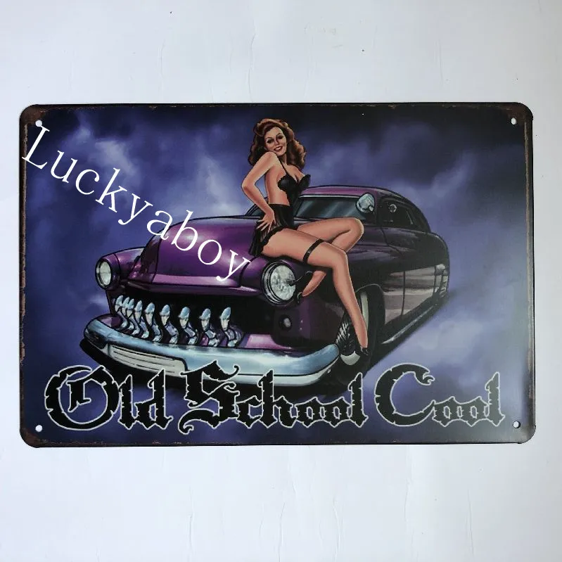 [Luckyaboy] Quickies горячий стержень гаражный Автомобиль Мотоцикл US Route 66 винтажный металлический Ретро жестяной знак бар, кафе, дом Декор для паба - Цвет: 10