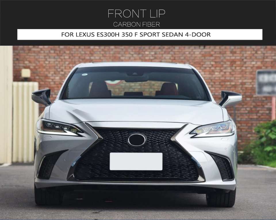 Автомобильный передний спойлер для Lexus ES F-Sport передний бампер спойлер разветвители углеродного волокна/черный FRP 3 шт./компл