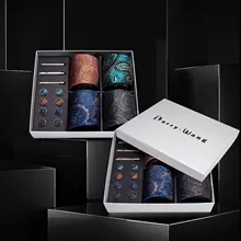 4 шт. мужской галстук золотой Pasiley Шелковый мужской свадебный галстук Карманный квадратный подарочный набор мужской 4 шт. галстуки для мужчин подарок Barry.Wang BB4-11