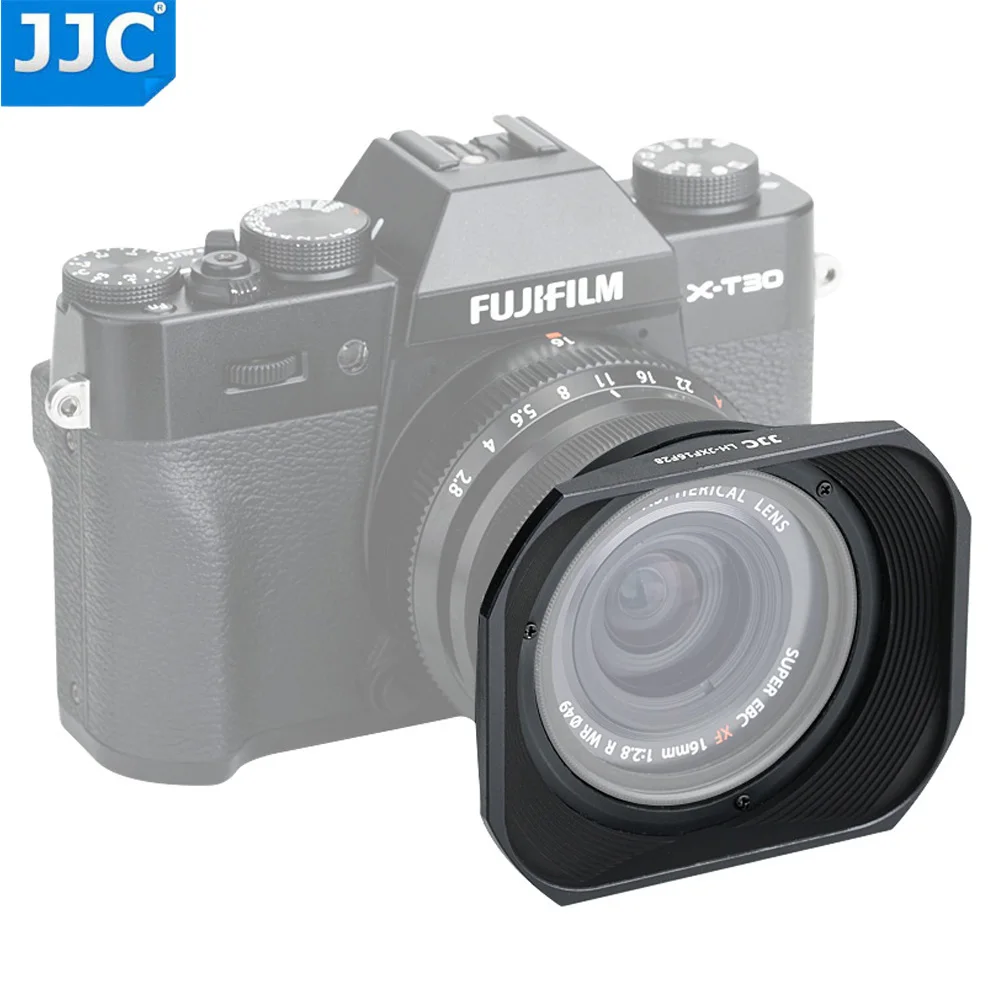 JJC LH-JXF16F28 черная байонетная бленда объектива с крышкой капота может поставить на