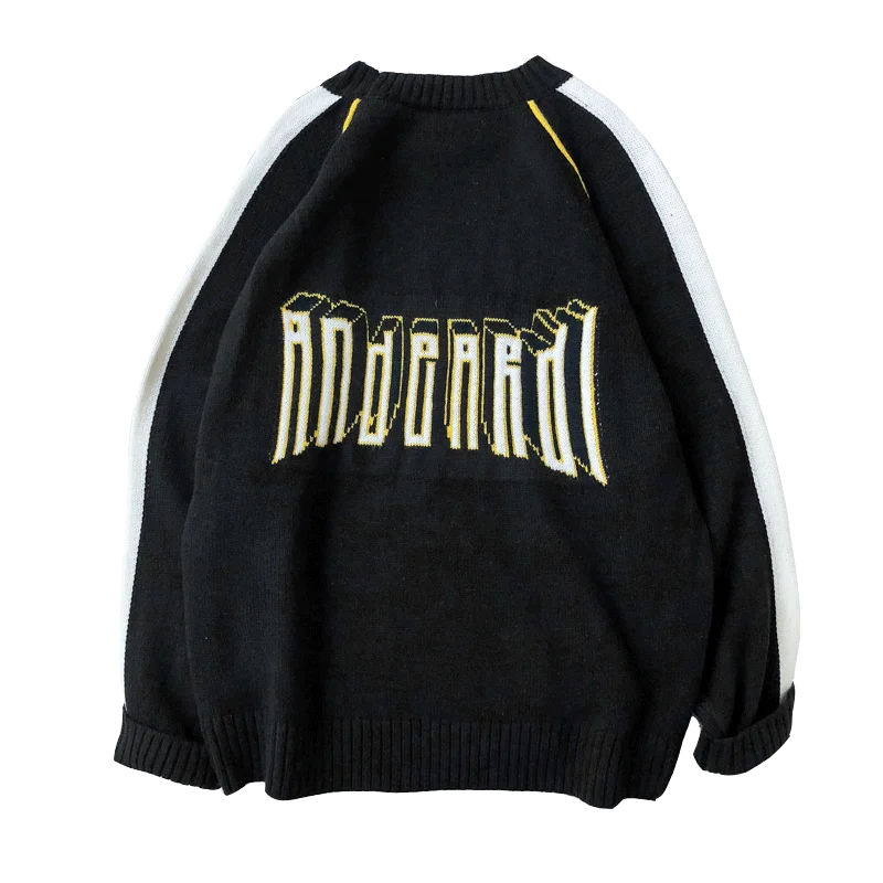 

2019 New Autumn Hip Hop Solid Sweater Men Casual Loose Mens Sweaters O-Neck Knitting Pullovers Men