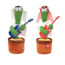 Jouets en peluche pour enfants et adultes, 120 chansons, danse, chant, répétition, imitation de Cactus