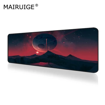 

Universe Planet Black and Red Mouse Pad XXL Desk Mat Large Keyboard Pad Gaming MousePad 90x40cm/80x30cm for Laptop Table Pads