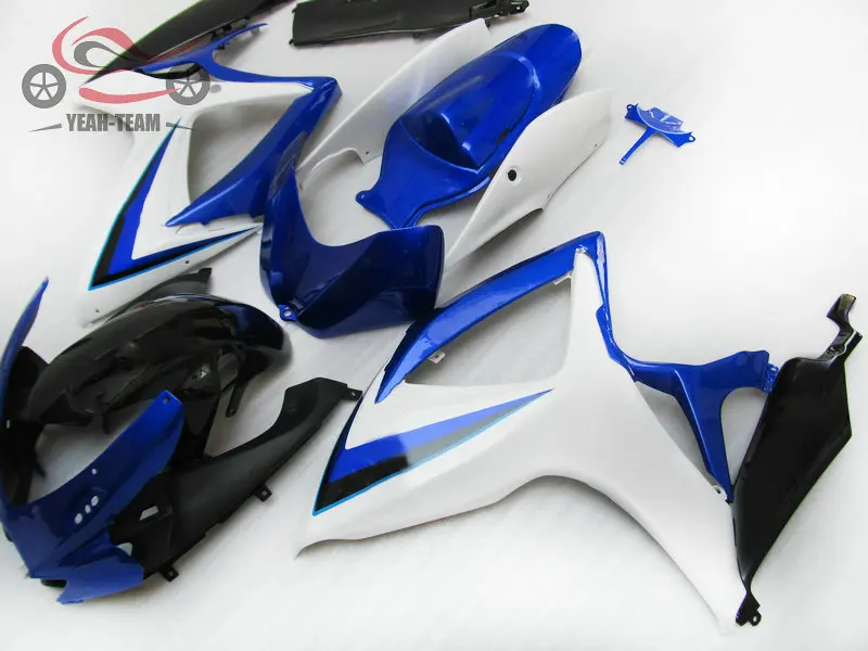 Литьевая форма китайские Обтекатели для SUZUKI 2006 2007 GSXR 600 750 K6 белый обтекатель