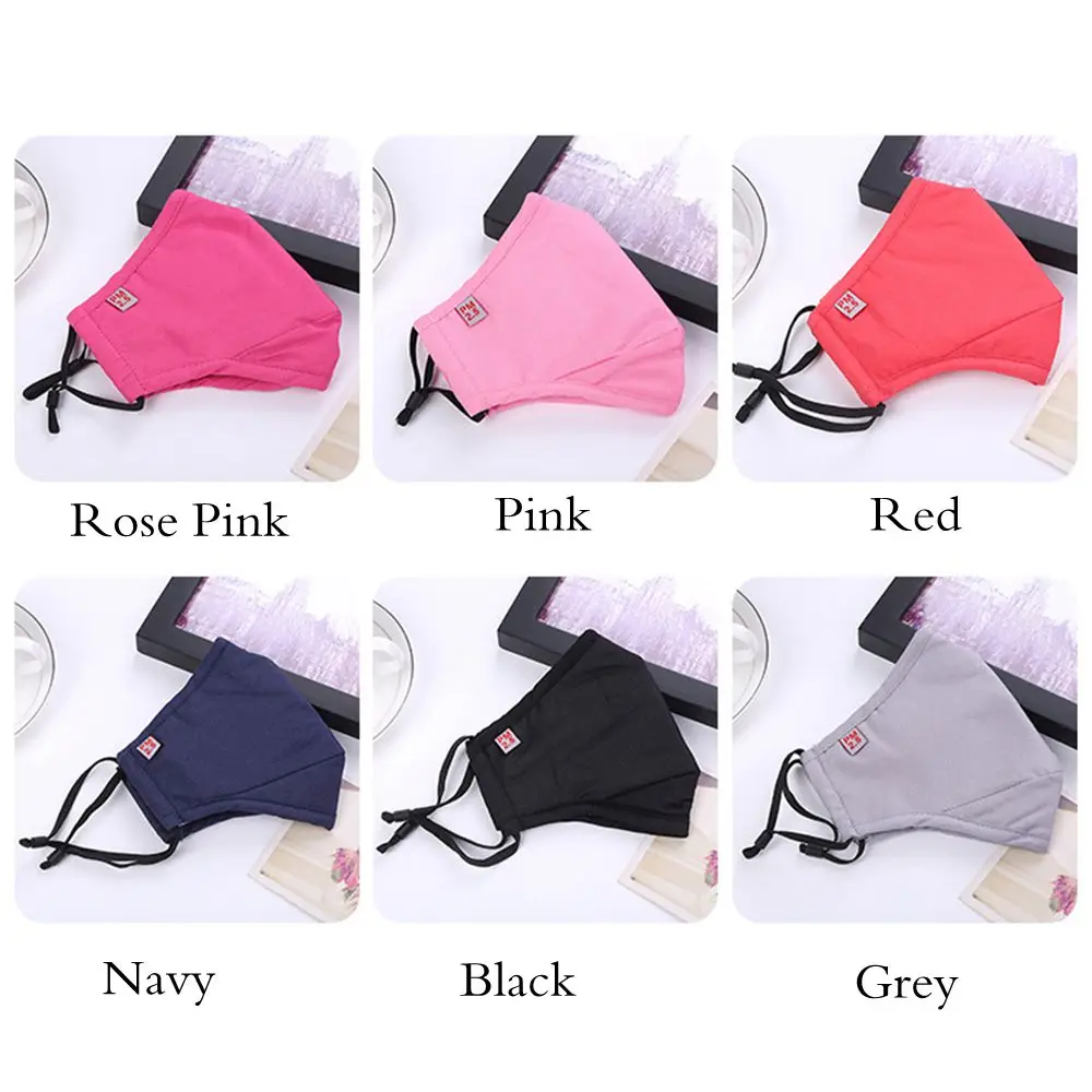 Unisex Cotton Mouth Mask PM 2.5 Filter Windproof Mouth Face masks anti dust mask Activated carbon filter Mask