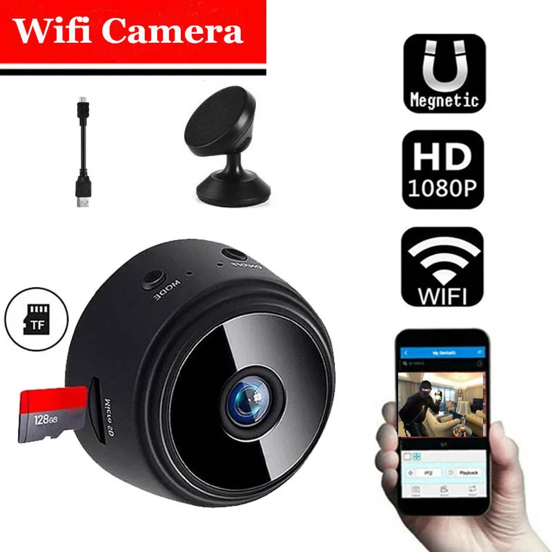 Мини-камера видеонаблюдения A9 1080P HD с функцией ночного видения и Wi-Fi | Электроника