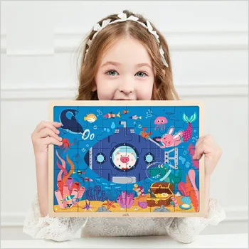 

Kids Jigsaw Puzzle woodiness intelligence development Preschool toys Boys and girls 2-4-6 years old puzzle toys