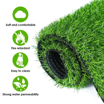 

1.2X0.8M Lawn Decoration Pet Lawn Mat Artificial Grass Strawberry/Leopard Print Dog House Style PP