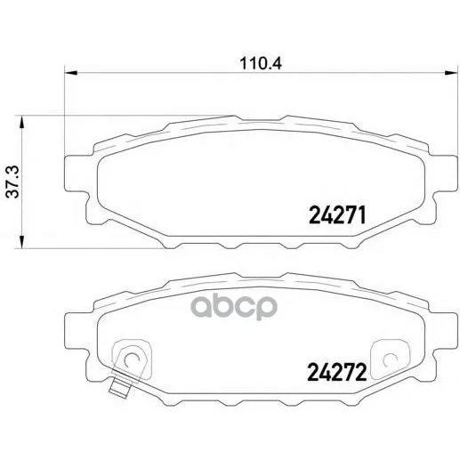Колодки Тормозные Subaru Legacy 03/Outback 03 2.0/2.5 Задние Brembo P78020 Brembo арт. P78020