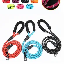 Lead-Rope Leashes Dogs-Collar Rottweiler Labrador Reflective Nylon Durable Large Medium