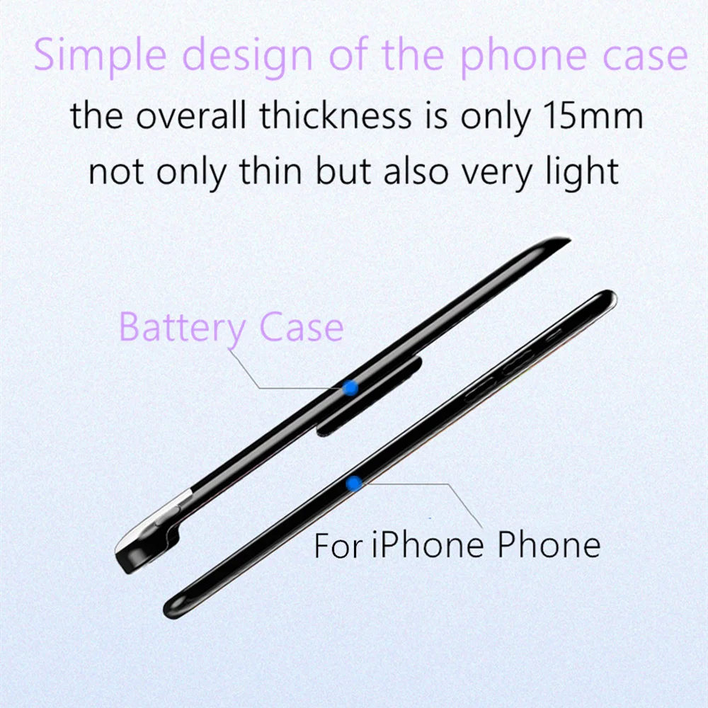 Батарея чехол для iPhone X XS Max XR 5000/8000/6000 мА/ч, Мощность банк заряда чехол для iPhone 6 6s 7 8 плюс Батарея Зарядное устройство Чехол