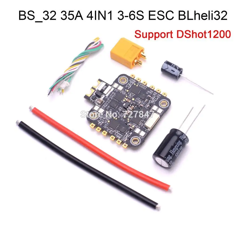 

NEW BS_32 35A 4IN1 3-6S ESC BLheli32 DShot1200 Dshot600 Dshot300 Controller Board for multi-axis FPV Drone Martian