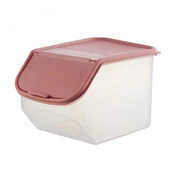 

Dried Food Storage Sealed Box With Measuring Cup Plastic Kitchen Cereal Flour Rice Bean Grain Container Organizer