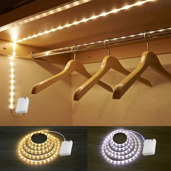 

LED Strip Light Cabinet Lamp with Manual Switch Battery Powered Operated 0.5M 1M2 M SMD2835 for Wardrobe Cabinet Closet Cupboard