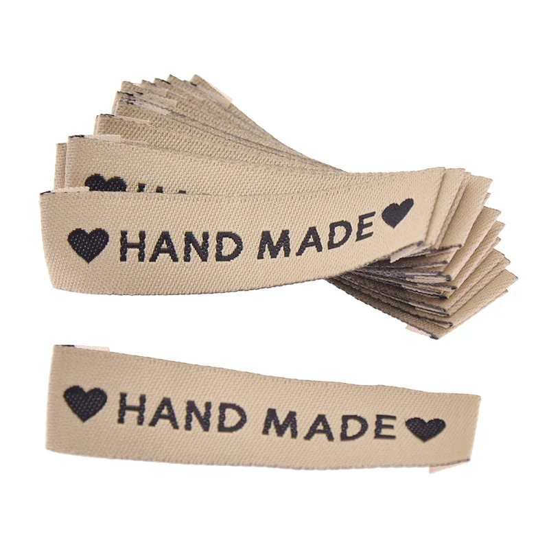 Måne Ved lov glæde 50pcs Hand Made Letter Washable Cloth Labels For Diy Quilting Craft Colthes  Collection Bags Tags Decoration Materials - Garment Labels - AliExpress