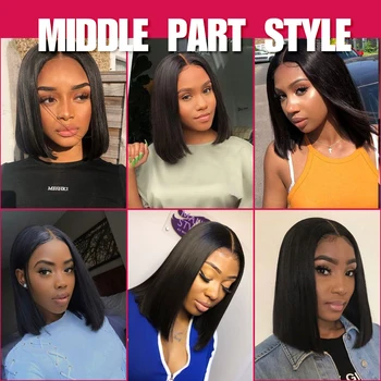 

Short Straight Bob Wigs No Lace Front Wig Bob Hairs Wigs Brazilian Synthetic Hair Wig