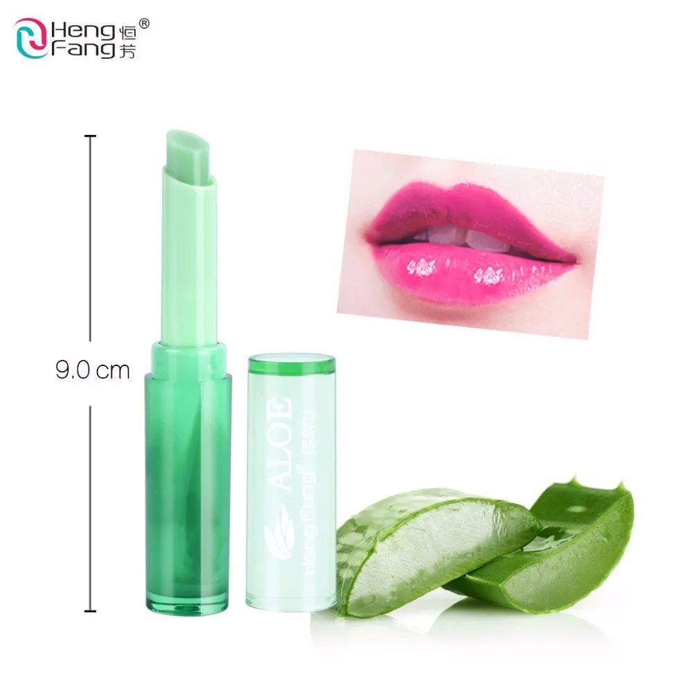 

1/2 Pcs Aloe Vera Lip Balm Lasting 100% Pure Plant Color Changing Moisturizing Lipstick Nutritious Lipblam Protect LipTSLM2
