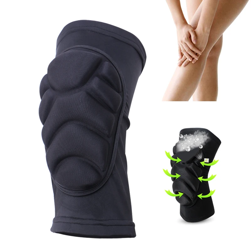 Leg Knee Patella Support Sports Brace Wrap Protector Pad Sleeve Guard Black