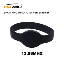 5 шт. 13,56 МГц NFC RFID IC умный силиконовый браслет M1 S50 ISO 14443A водостойкая карта контроля доступа