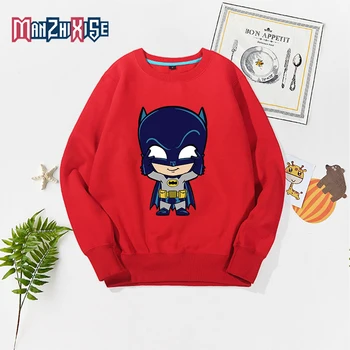 

Boy Cute Cartoon Batman Printing Long Sleeve Pink Hoodies Costume Kids Spring Clothing Children Clothes Boys Girls Sweatshirt