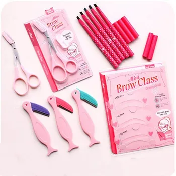 

Eyebrow Grooming Cosmetic Tool Set Eyelash Thinning Shears Comb Pink Eyebrow Trimmer Eyelash Hair Clips Scissors Shaping