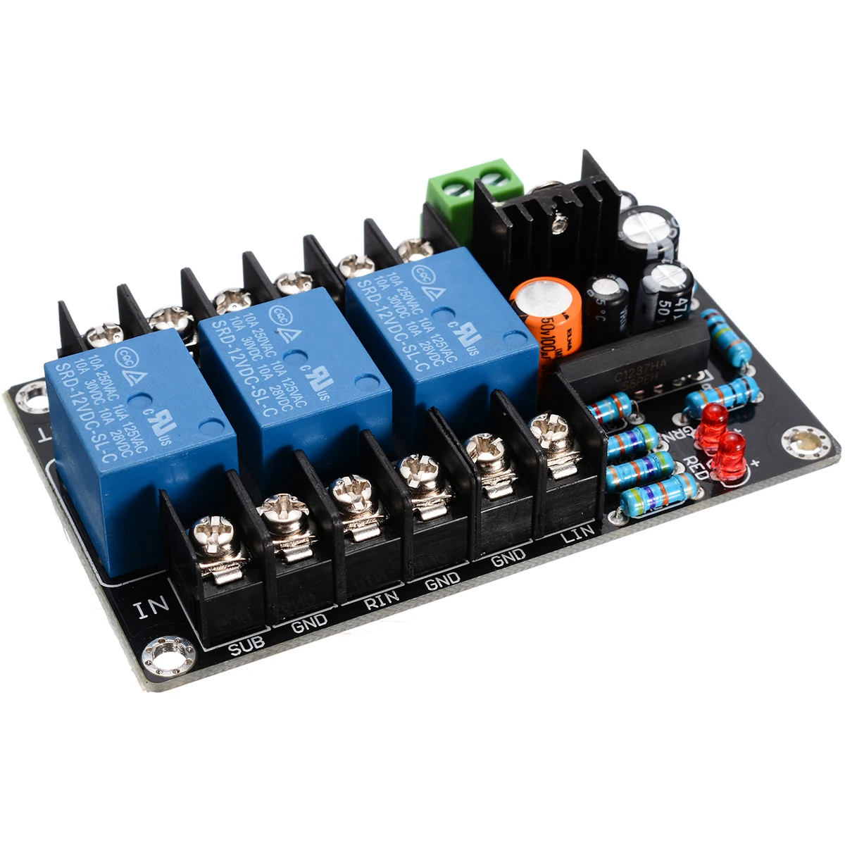 UPC1237 Audio AMP Protection Boards 2.1 Channel Audio Amplifier Speaker Delay Protection Board Subwoofer+4 set Stents and Screws