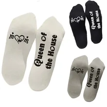 Feitong/забавные носки унисекс с надписью «Королева дома», отличный подарок геймеру, забавные зимние носки в полоску с надписью, Calcetines Mujer Gato