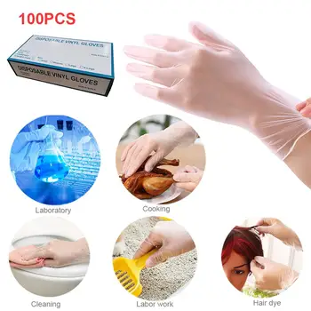 

PVC Disposable Inspection Gloves S/M/L Work Protection Isolation 100pcs/50pcs 45P