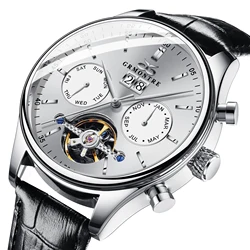 GRMONTRE 2020 watch for men mechanical watch male automatic tourbillon waterproof mens watch calendar Date Relogio Masculino