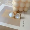 2022 Sweet White Transparent Resin Opal Stone Earrings Acrylic Fruit Love Heart Stud Earrings for Women Travel Jewellery ► Photo 3/5