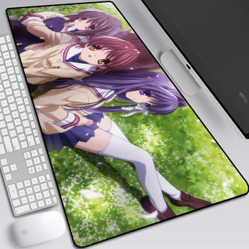 

Clannad Anime Large Pad Mouse Mat Computer Gamer Locking Edge Mouse Keyboard Mice Mat Pad 40x90