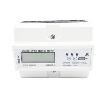 

Din Rail Wattmeter Energy Meter Watt Meter Three Phase Four Wire RS485 MODBUS Protocol Multifunctional 3xAC220/380V 10-40A