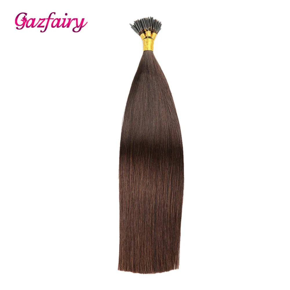 Gazfairy 18 дюймов 1 г/прядь 50 г 100 I Tip человеческие наращивание волос фьюжн кератин
