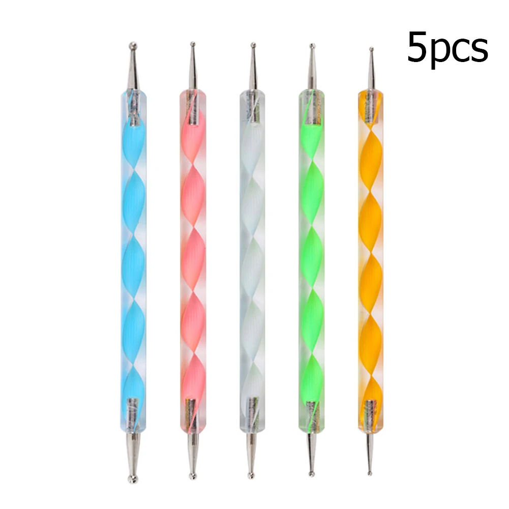 

5pcs Dotting Tools Painting Stencils Rocks Template Set Rods Ball Stylus Painting Pottery Clay Craft Nail Stamp