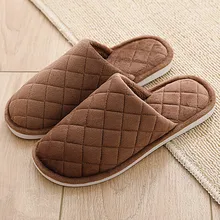 Мягкие плюшевые домашние тапочки; мужская домашняя хлопковая обувь; большие размеры; Зимние Повседневные кроссовки для мужчин; теплые тапочки; Zapatos De Mujer