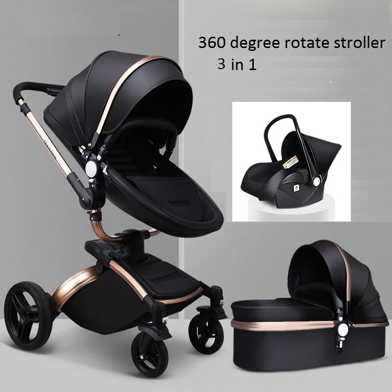 white leather travel system