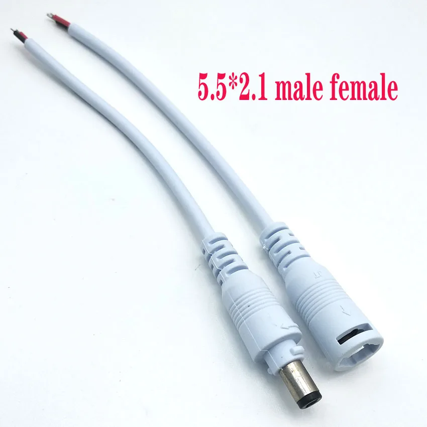 

5.5*2.1 Anti-shedding DC Plug male or Female Cable Wire Connector 3528 5050 LED Strip Lock with Lock Buckle 15cm length