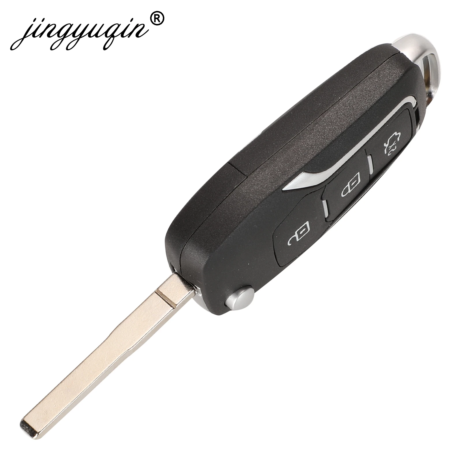 Jingyuqin 10X 3BTN модифицированный флип-чехол для ключа дистанционного управления для Ford Fiesta Focus 2 3 Ecosport Kuga CHIA-X карнавальный эко-брелок для ключей
