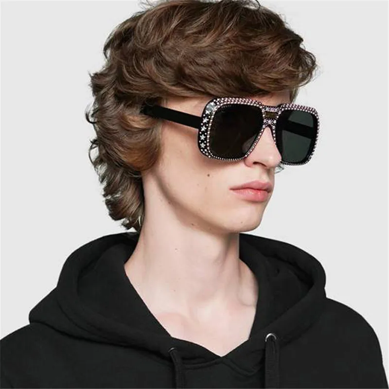 

OLOEY Oversized Square Sunglasses Men Women Brand Designer Stars Retro Sun Glasses UV400 Female Fashion Shades gafas de sol