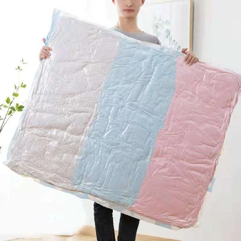 

US Vacuum Storage Bags For Clothes Blankets Compressed Vac Pack Bag Space Saver