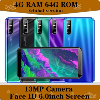 

A71 smartphone 2SIM MTK Android 5.1 mobile phones Global 4G RAM 64G ROM quad core 13mp Face ID unlocked celulares 3G WCDMA WIFI