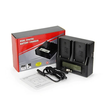 

NP-F970 Dual Channel Digital Camera Battery Charger with LCD Display for Sony NP-F550/F750/F950/ NP-FM50/FM500H(US Plug)