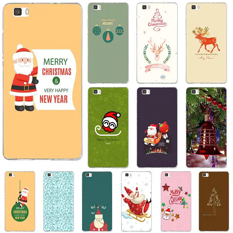 Merry Christmas Snowman Soft TPU Silicone Mobile Phone Case for Huawei P8 P9 P10 P20 Lite Mate 10 Pro Y5 Y6 II Y7 Honor 6X 7X 9 | Мобильные
