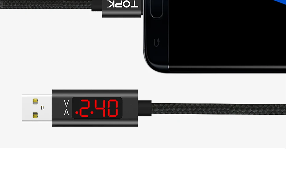 СВЕТОДИОДНЫЙ цифровой usb-кабель для huawei Mate30 Micro USB type C кабель для мобильного телефона зарядный провод для samsung S9 S10 Xiaomi Redmi Note 7
