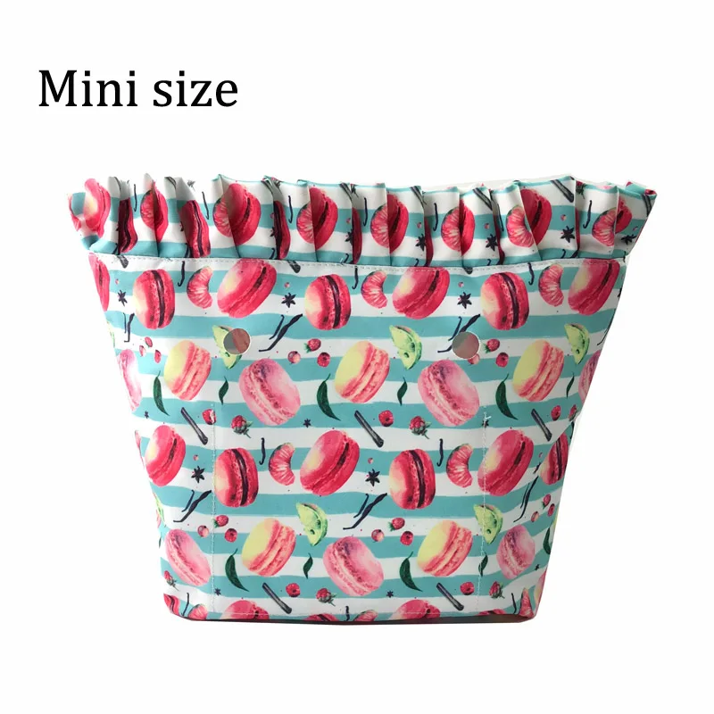 designer bags Floral Border Lining Colorful Print  Inner Zipper Pocket For Classic Mini Obag insert with inner waterproof coating for O bag wristlet corsage Totes