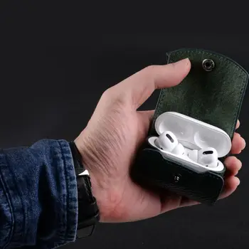 

Suitable for AirPodsPro wireless earphone leather protective sleeve with lanyard